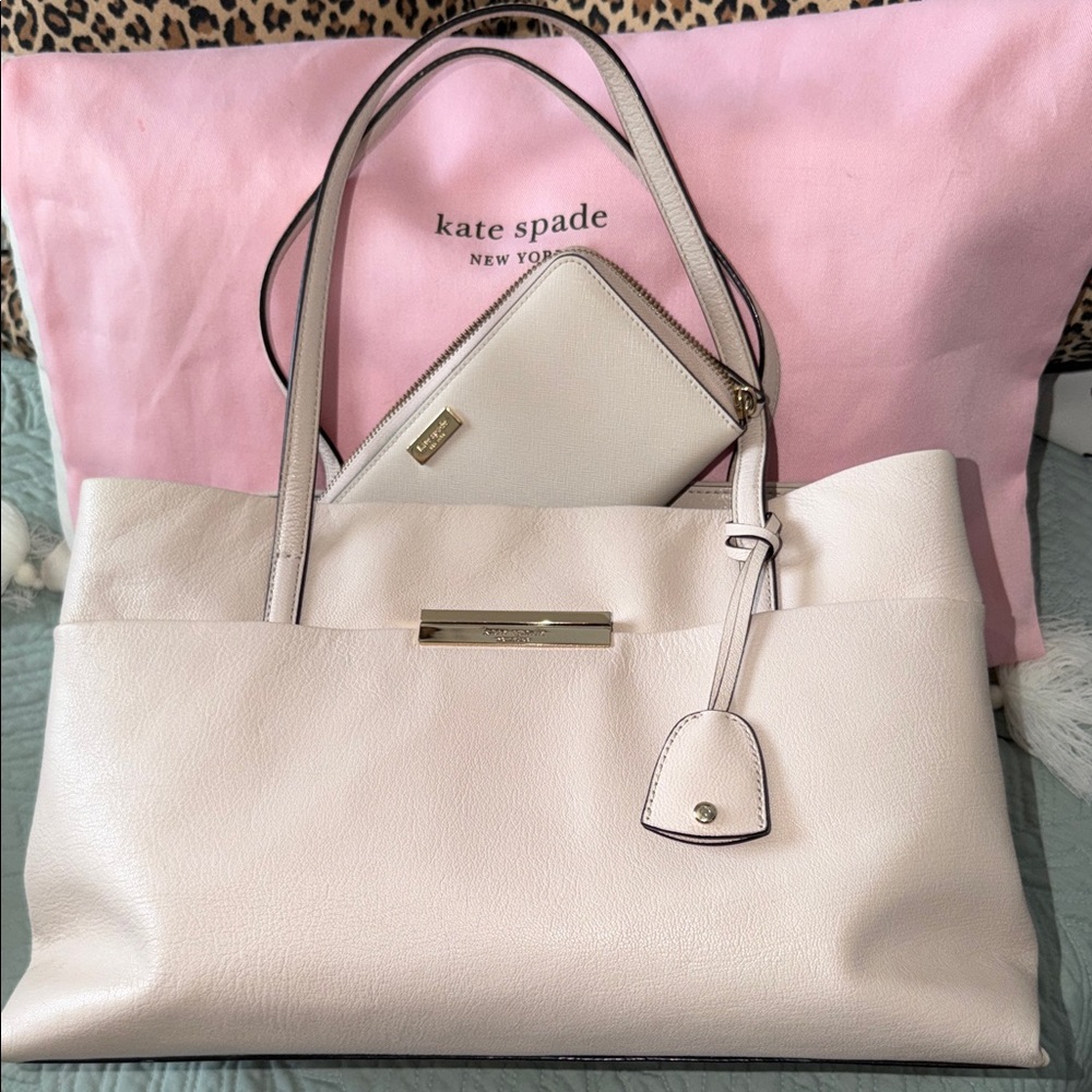 Kate Spade Light Pink Leather Tote